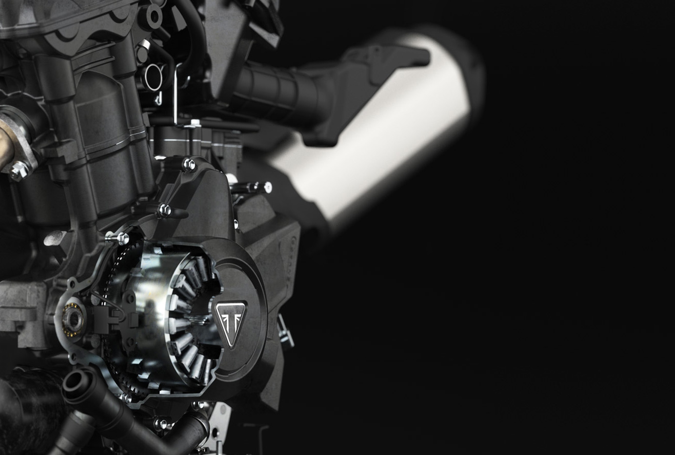 Automotive CGI Visualisation Motorbike Triumph Engine Section