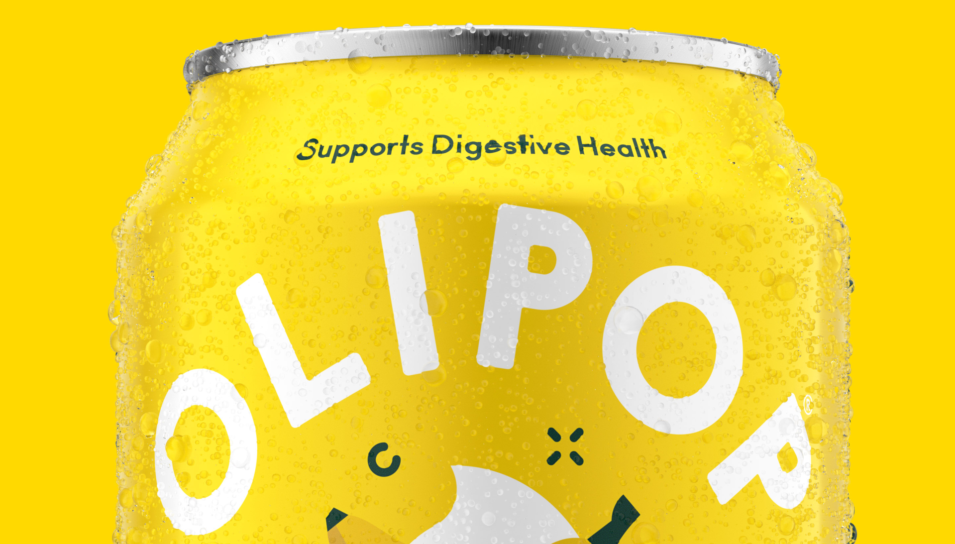 OLIPOP Banana Cream Drinks CGI CloseUp