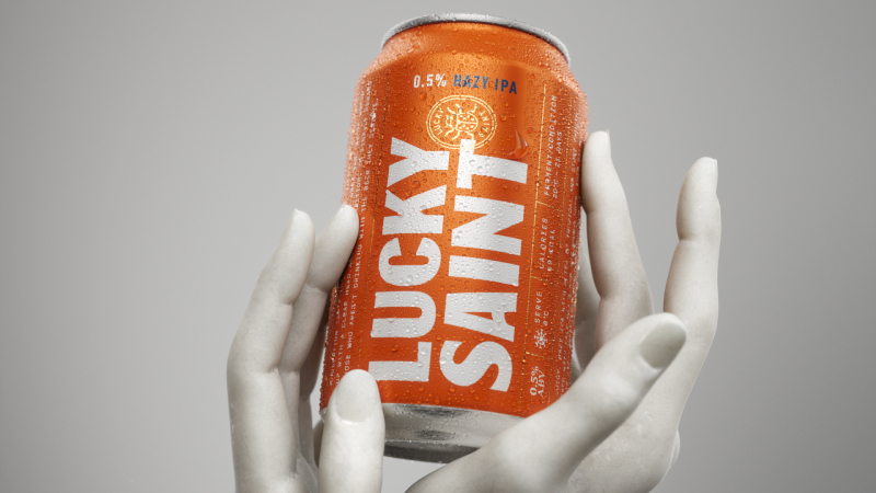 Wonder Vision Lucky Saint Hazy IPA Beer CGI Can