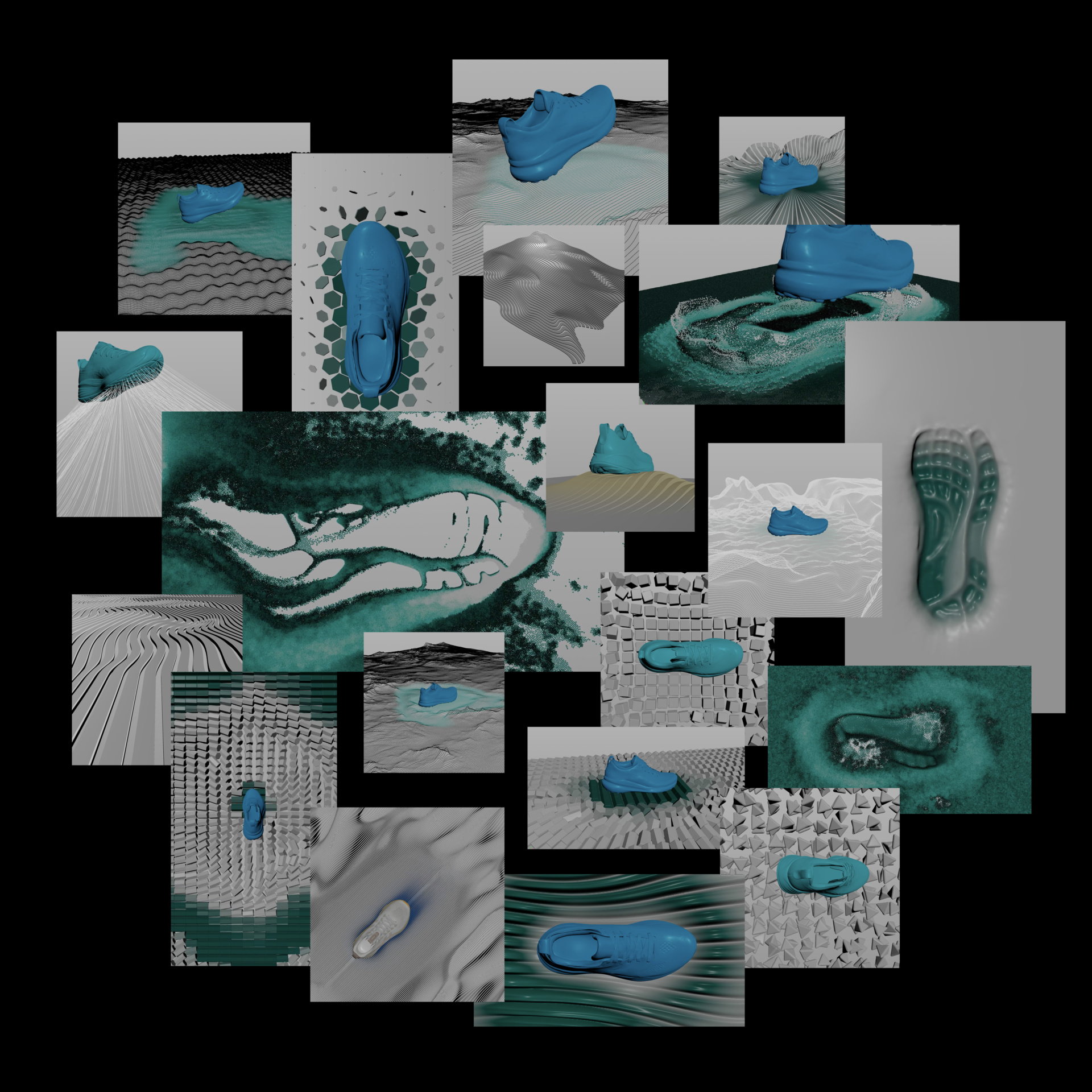 ASICS Gel Kayano WIP Collage