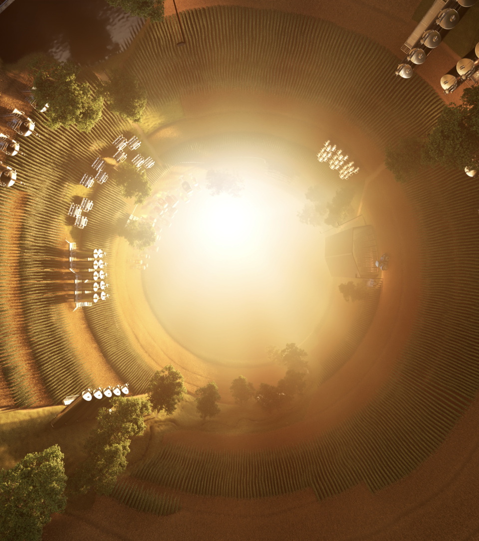 Pinter 3 World Render Warm Light Tunnel