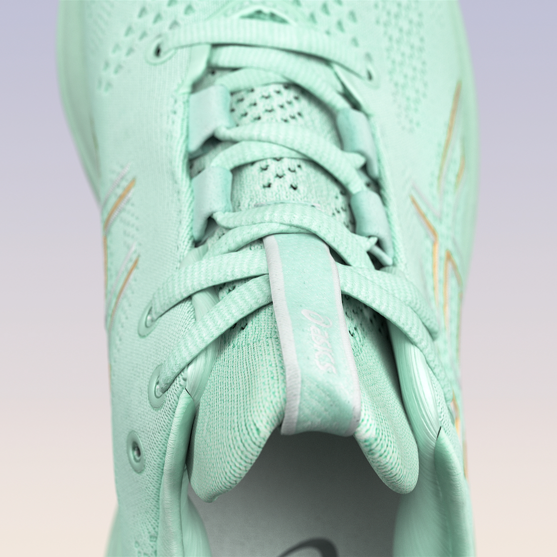 ASICS Gel Nimbus 26 Shoe Top Laces Image Tile 1B