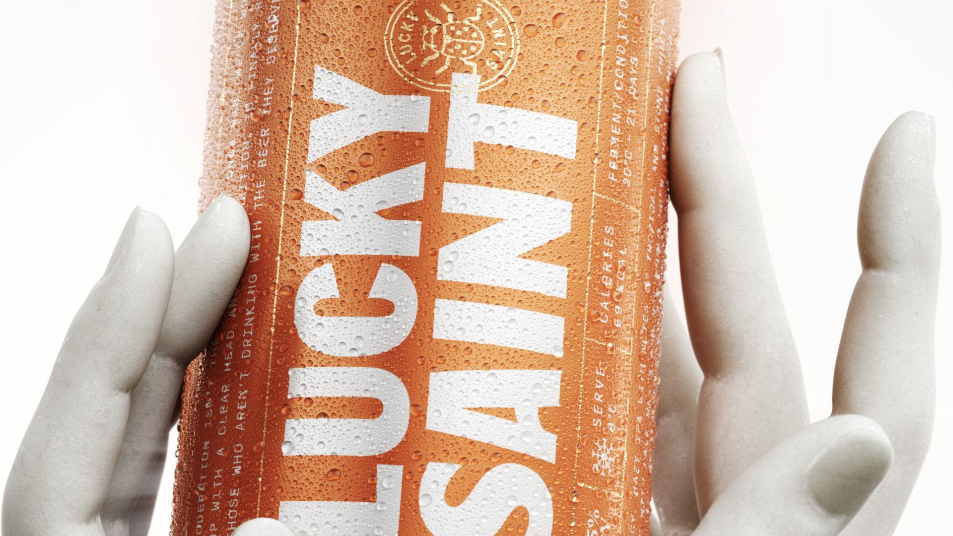 Lucky Saint Beer Can Condensation