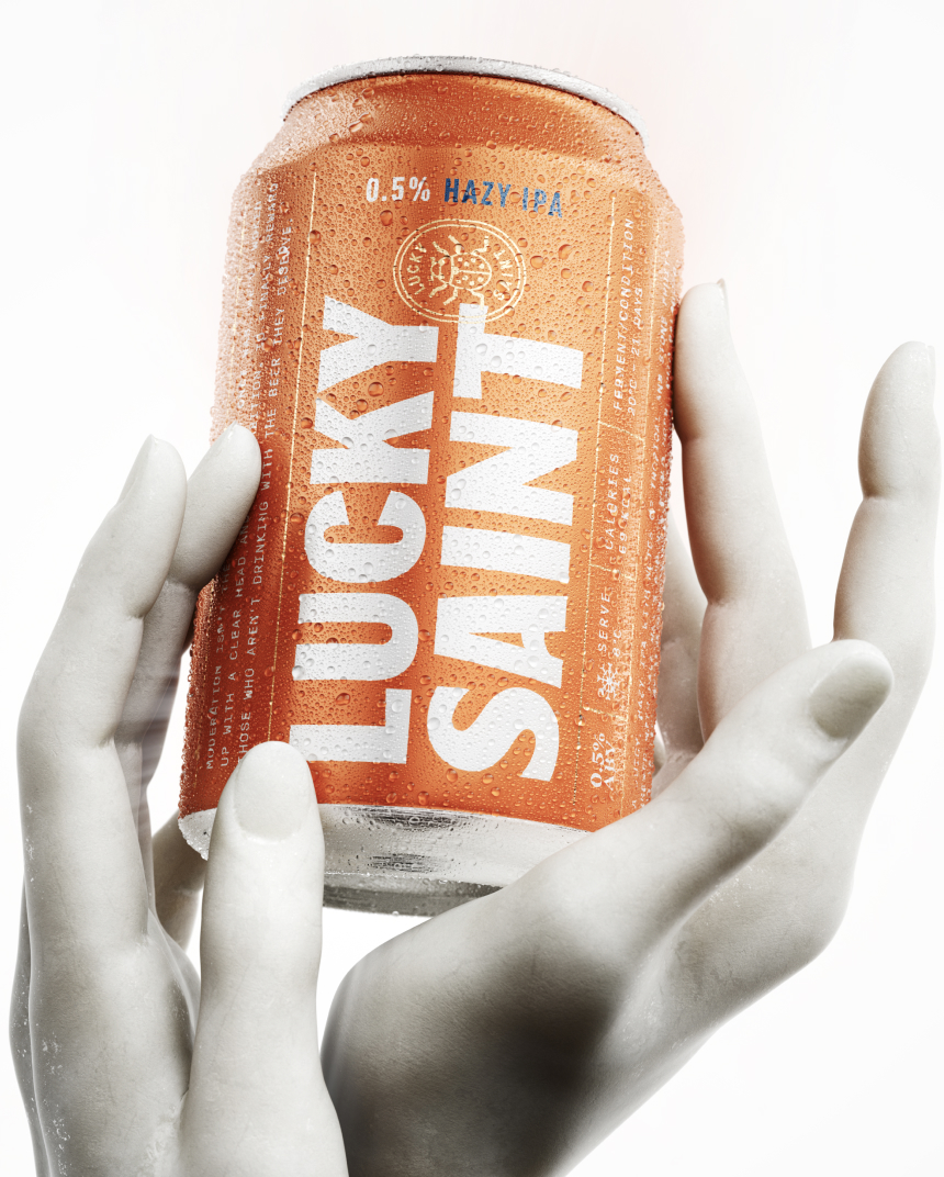 Can Visual Expertise Lucky Saint Hazy IPA