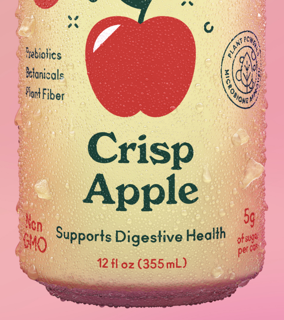 Olipop Crisp Apple Can Condensation Bottom