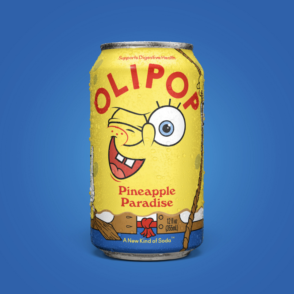 Olipop Pineapple Paradise SpongeBob