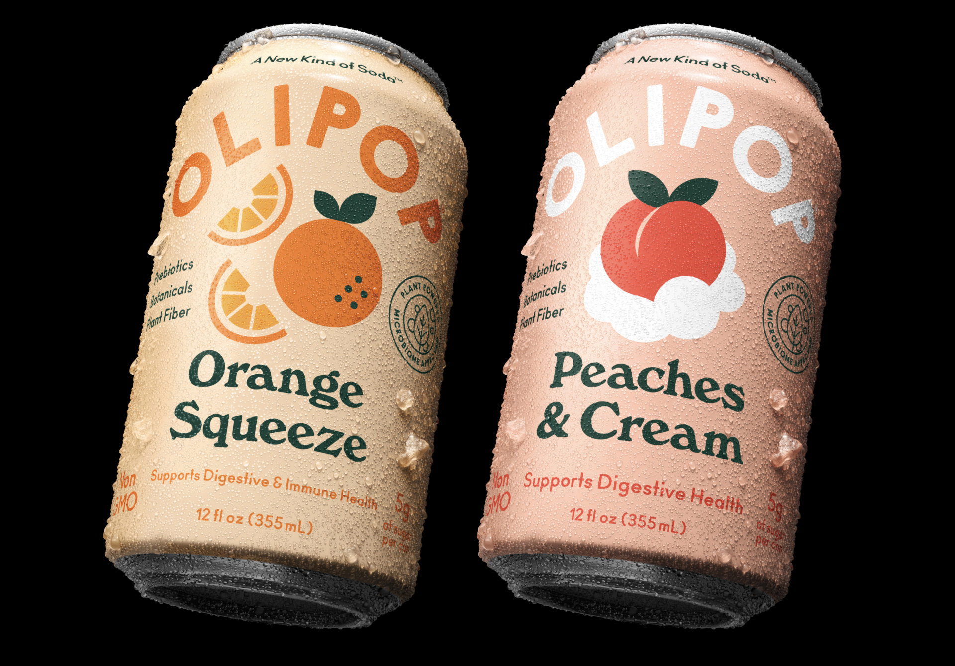 Olipop Tilted Orange Squeeze Peaches Cream