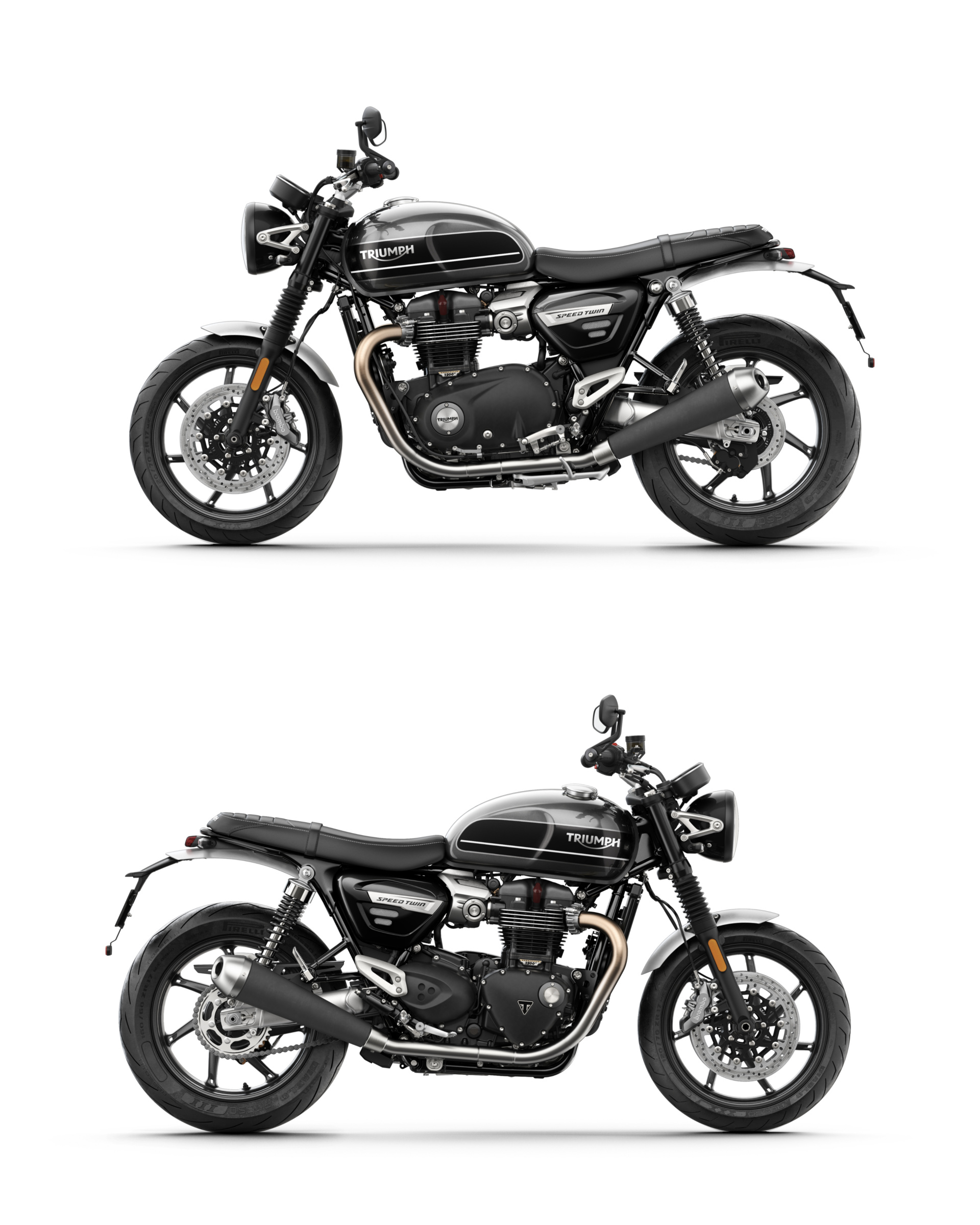 Triumph Motorbike Silver Ice