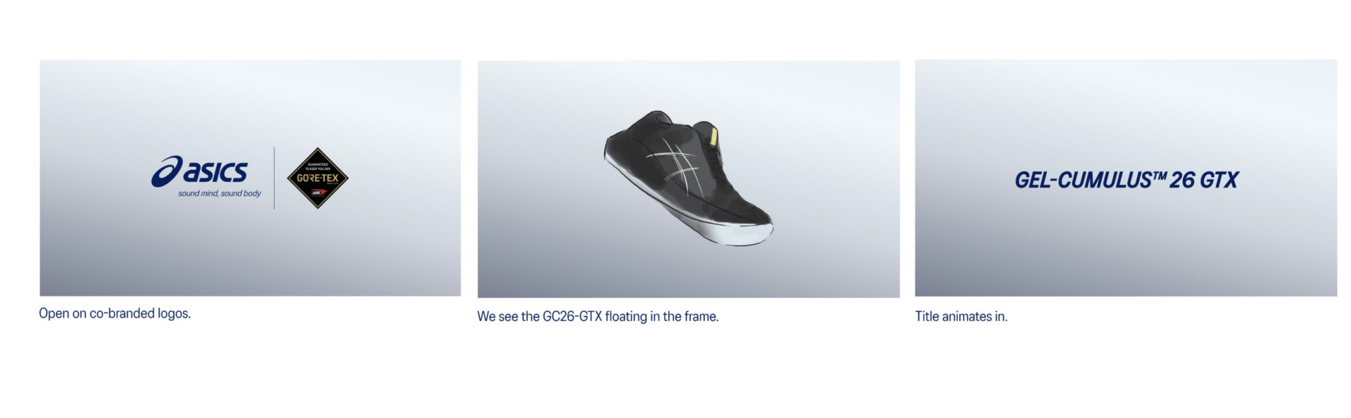 ASICS Gel Cumulus GTX 26 Storyboard