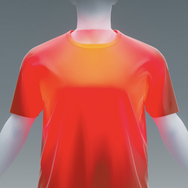 ASICS ACTIADAPT T Shirt Heatmap Image Tile 3C