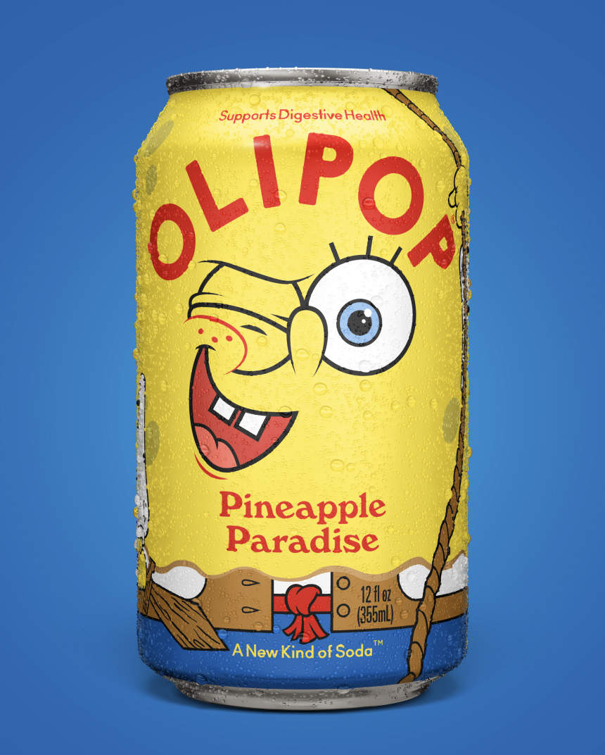 Olipop SpongeBob Can Assets